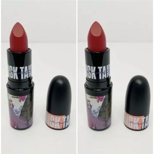 2 Tubes of MAC Risk Taker - Ruby Woo 707 Lipstick Limited Edition Matte Red